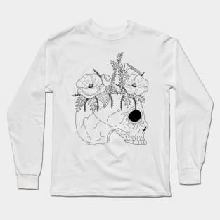 Flower Skull Long Sleeve T-Shirt